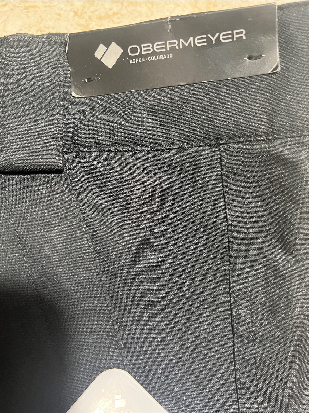 Obermeyer Men's Black Flat-Front Performance Pants